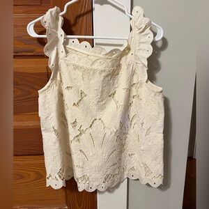 NWT Maeve by Anthropologie eyelet sleeve top